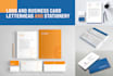 quick professional business card, letterhead and stationery