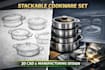 design stackable pans smart lids cookware sets 3d cad manufacturing design