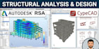 perform structural analysis and design using robot structural analys and cypecad