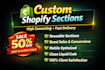 build custom shopify sections with liquid code