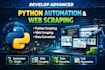 develop advance python bot automation, python script, web scraping, html