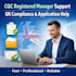 assist with cqc registered manager application documents