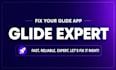 fix glide app, glide app bugs, glide expert, glide app developer, mobile app