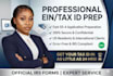 professionally prepare and file your ein or tax id application