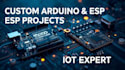 do arduino programming, atmega avr microcontroller code and esp32 project