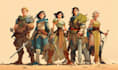 create custom dnd party illustration
