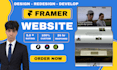 do framer website design and development for you