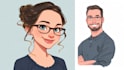 paint realistic or cartoon digital portraits