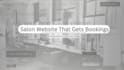 create a high converting salon website with booking system