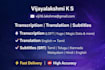 do tamil trancription translation and create subtitle