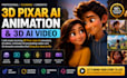 3d pixar style ai animation 3d ai storytelling 3d ai cartoon 3d pixar animation