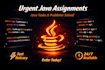do urgent java assignments, java tasks, java problems