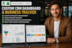 do custom excel google sheets crm and business tracker