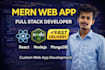 build modern mern stack web app with react nodejs mongodb