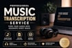 transcribe music into sheet music