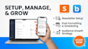 setup, manage, and grow your substack and beehiiv newsletter