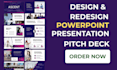 redesign or design powerpoint  presentation template improve business ppt slide