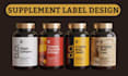 design premium supplement label and packaging design