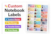 create cute customized notebook name label sticker