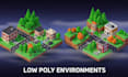 create retro n64 ps1 ps2 psx low poly 3d environments and buildings for game