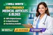 write highquality medical articles and blogs