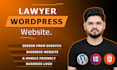 design a premium lawyer website with free logo