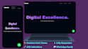 design a cinematic dark mode landing page