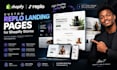 design shopify landing page in replo and product page, replo developer