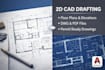 provide 2d architectural drawings, floor plans, and cad drafting