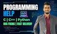 do c cpp  and python programming help and coding projects