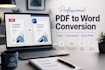 convert PDF to word manually and accurately