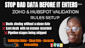 setup your zoho CRM validation rules