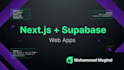 build a nextjs supabase app with auth API and dashboard