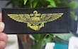 create elegant aviation, airplane logo badge patch