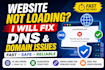 fix dns errors, nameserver issues, domain not connecting problems cname mx txt