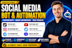 social media automation tools for tiktok youtube twitter instagram and telegram