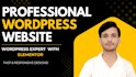 design wordpress website using elementor pro