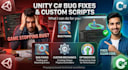 fix your unity  game bugs or write custom scripts