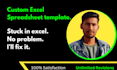 customised excel spreadsheet, template for your business