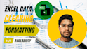 clean, format, merge, split excel data