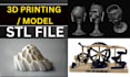 do 3d cad modeling, rendering, create, repair stl file for 3d printing in 8 hour
