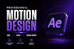 create professional ae animations and motion graphics
