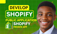 build shopify public app shopify private app shopify API integration webhooks