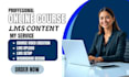 create online course content, workbook design and video creation for lms upload
