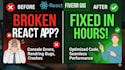 fix your next js, react or javascript bugs and errors fast