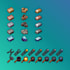 make 16x16 pixel art sprites for icons or items