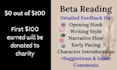 beta read the opening chapters of your novel