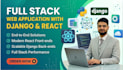 a full stack web application using django and react