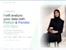 do data analysis and visualization using python and pandas