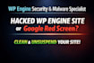 fix wp engine website, remove malware and google red screen